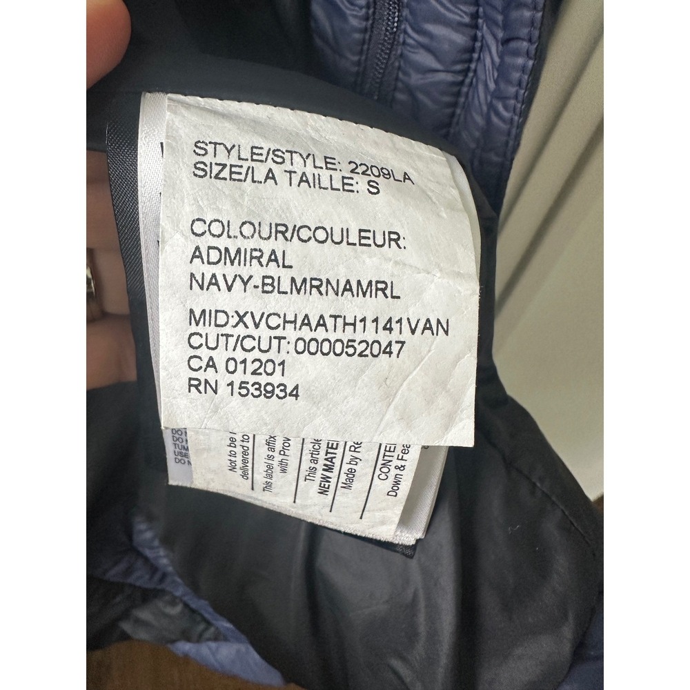 Canada Goose Abbott Hoody Navy Blue Down Puffer Jacket Women Slim Fit Hooded - Picture 10 of 12